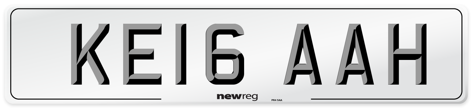 KE16 AAH Number Plate from New Reg